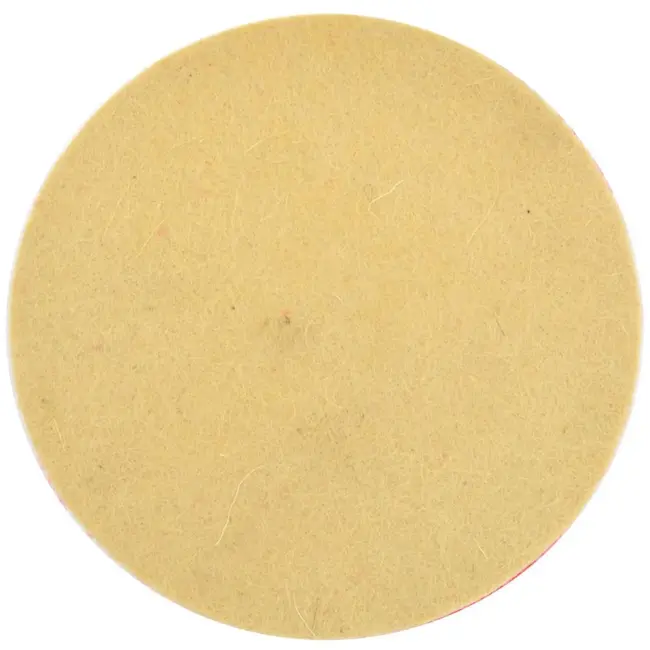GEKO Polijstpad vilt - 125 mm diameter - 10 mm dik - Klittenband bevestiging