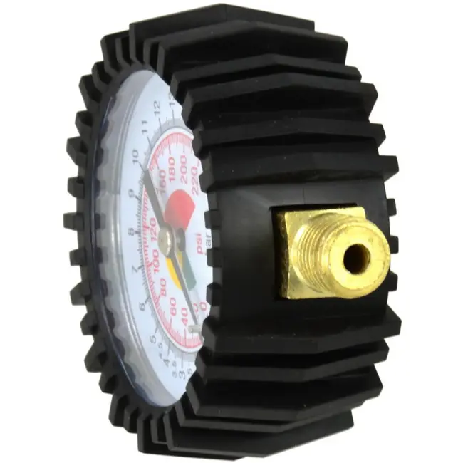 GEKO Manometer - robuust ontwerp - dubbele schaal - beschermende rubberen bumper