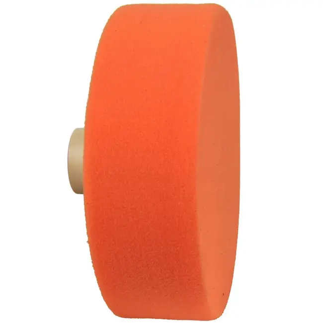 GEKO Universele polijstschijf - 150mm - M14 draad - oranje - 45mm dikte