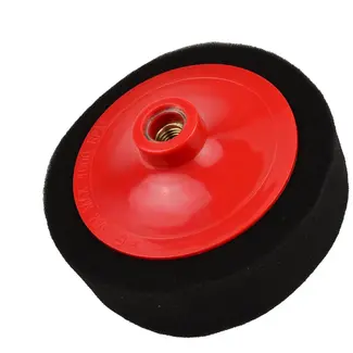 GEKO Polijstschijf - Zachte Spons - M14 Draad - 150 mm - Zwart