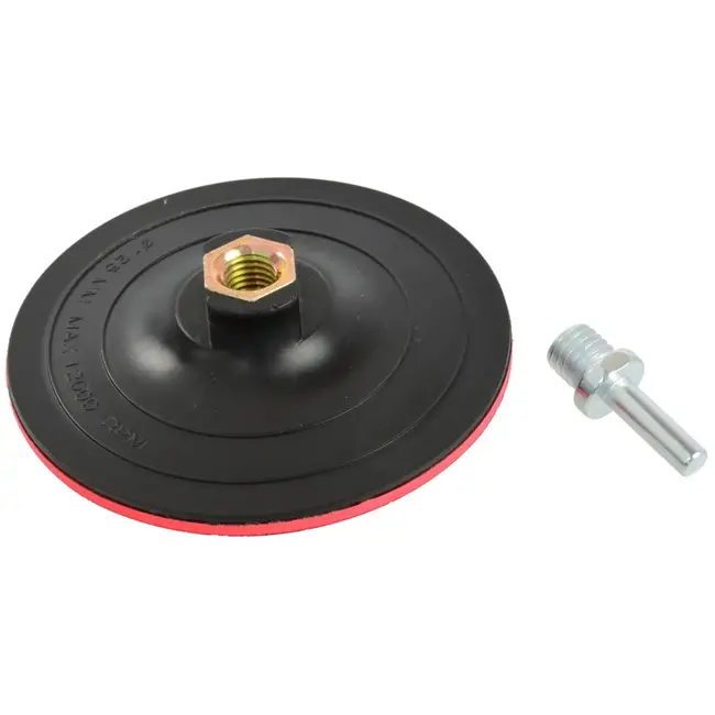 GEKO Klittenband steunschijf - 125 mm - met booradapter - veelzijdig gebruik