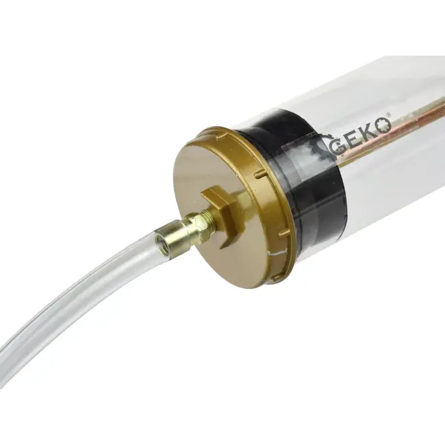 GEKO Oliezuiger - Transparant - 400 ml - Flexibele slang - T-bar plunjer