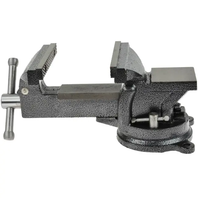 GEKO Werkbank bankschroef - 360° draaibaar - gietijzer - 125 mm