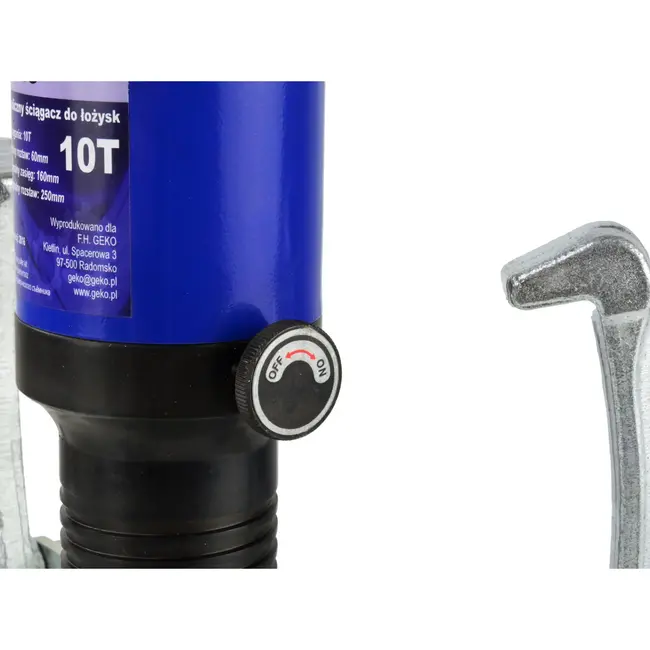 GEKO Hydraulische trekker set - 10T kracht - Verstelbare poten - 60-250 mm capaciteit - Inclusief opbergkoffer