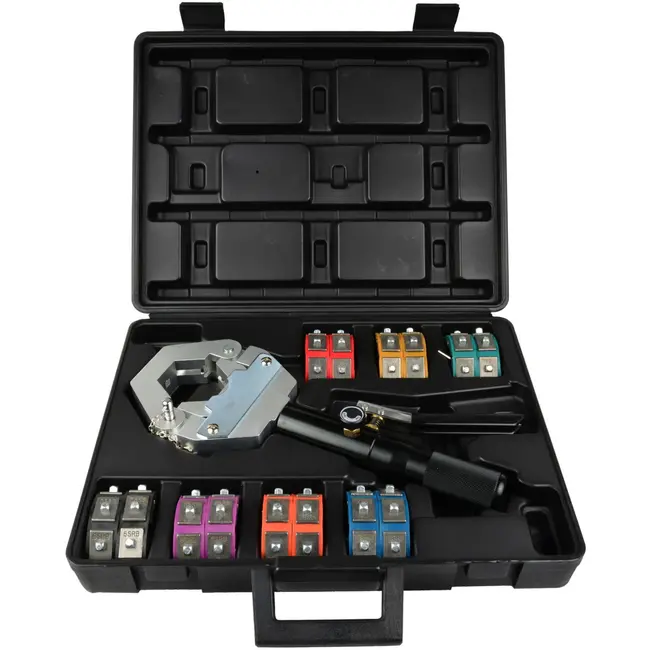 GEKO Hydraulische slangklemset - handbediend - veelzijdige matrijzen - 240 mm lengte