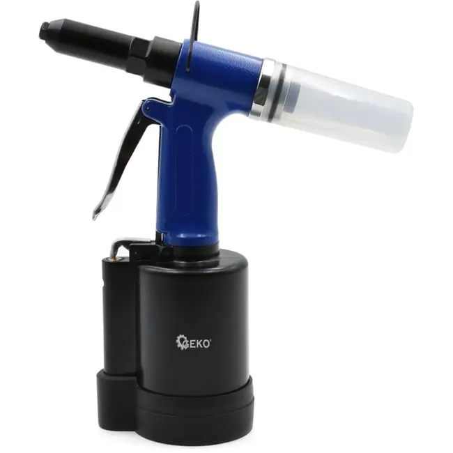 GEKO Pneumatische riveter - veelzijdig - 2,4-4,8 mm - met afvalcontainer