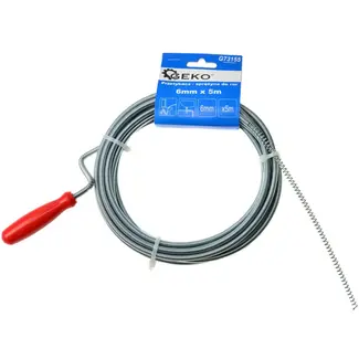 GEKO Flexibele afvoerontstopper - 6 mm diameter - 5 m lengte