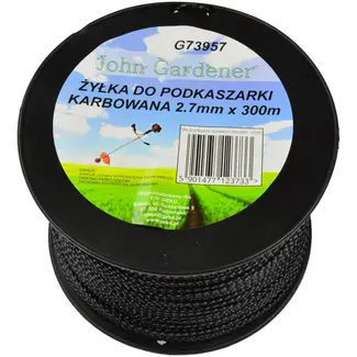 John Gardener Nylon maaidraad - geribbeld - 2.7mm dikte - 300m lengte - hoge slijtvastheid