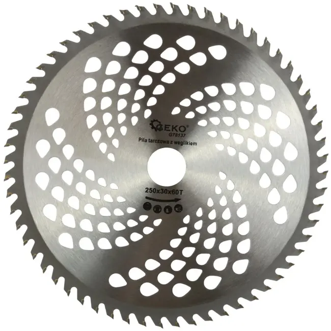 GEKO Zaagblad met koelingsgaten - 250 mm - 60 tanden - Houtbewerking