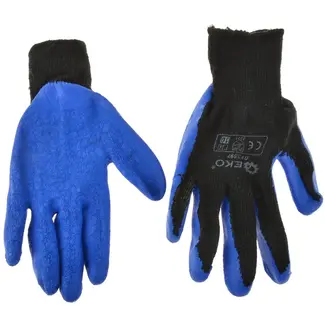 GEKO Winterhandschoenen - Latex Gecoat - Slijtvast - Geïsoleerd - Maat 10 - Blauw - 12 stuks