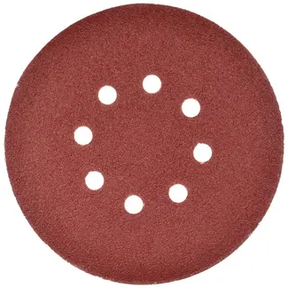GEKO Schuurpapier 150 mm - Zelfklevend - 8 stofvrije gaten - Korrel 80 - 50 stuks