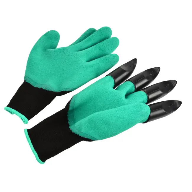 GEKO Tuinwerkhandschoenen met klauwen - Waterdicht latex - ABS klauwen - Universele maat