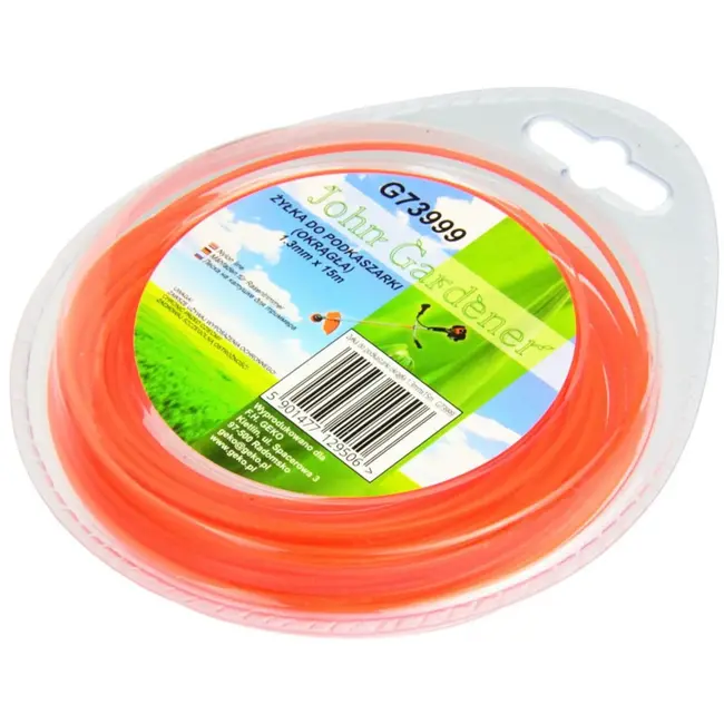 GEKO Nylon lijn - 1.3mm x 15m - Rood - Rond - Hittebestendig