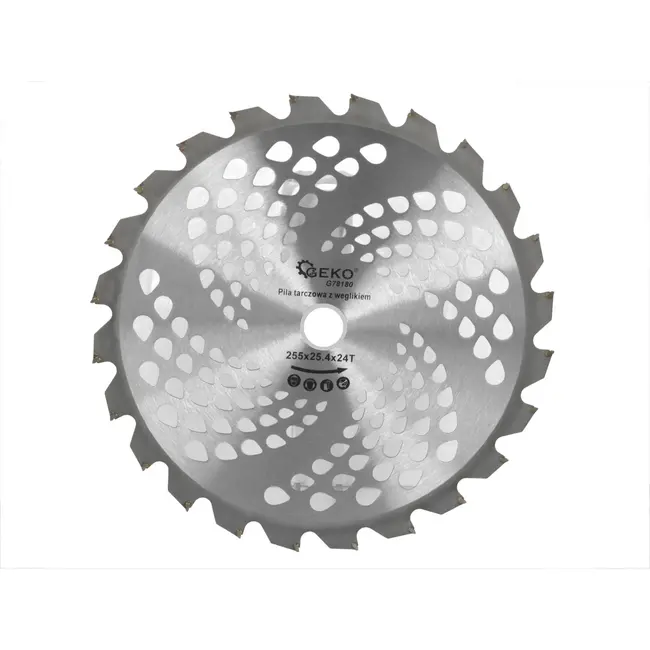 GEKO Borstelmaaierblad - Staal - 255 mm - 24 Tanden - Voor dik gras en struiken