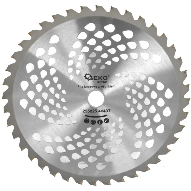 GEKO Borstelmaaierblad - 255 mm - 40 Tanden - Voor Dikke Vegetatie