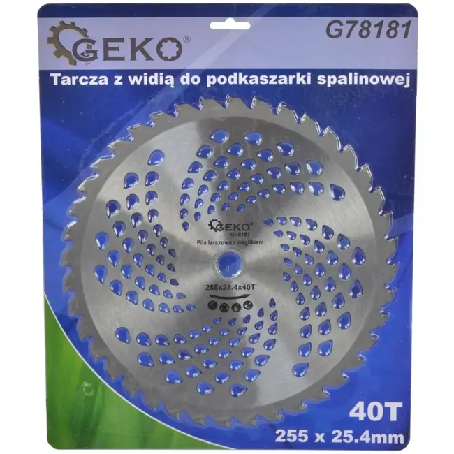 GEKO Borstelmaaierblad - 255 mm - 40 Tanden - Voor Dikke Vegetatie