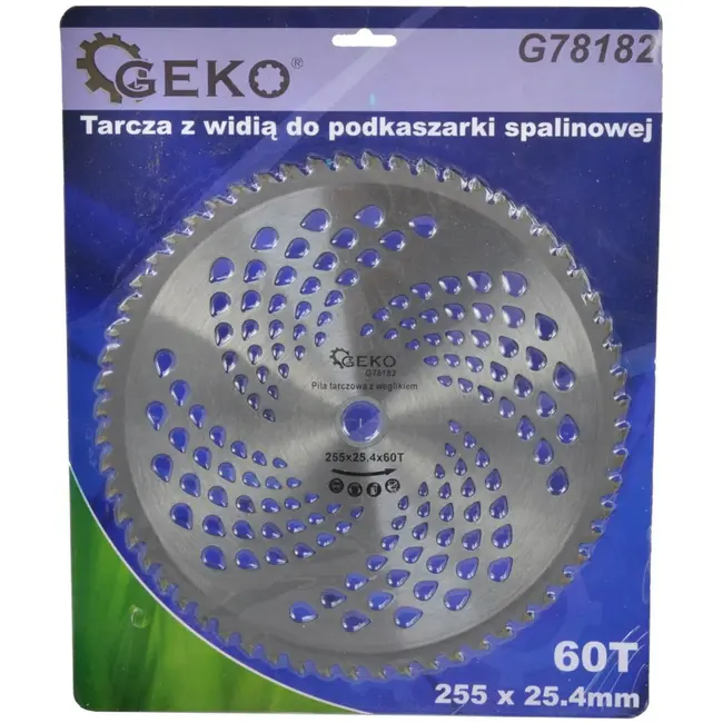 GEKO Mesblad voor bosmaaier - 60T - 255 mm - Speciaal staal