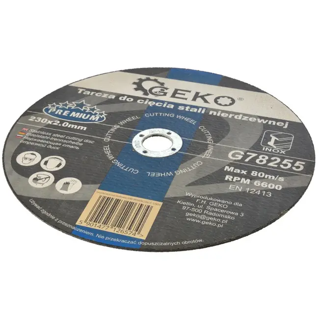 GEKO Stalen snijschijf - Corundum - 230 mm - 2,0 mm dik - Voor metaalbewerking - 25 stuks