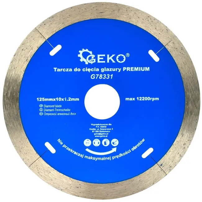 GEKO Diamantschijf - Micro Gesegmenteerd - Voor Porselein en Keramiek - 125 mm