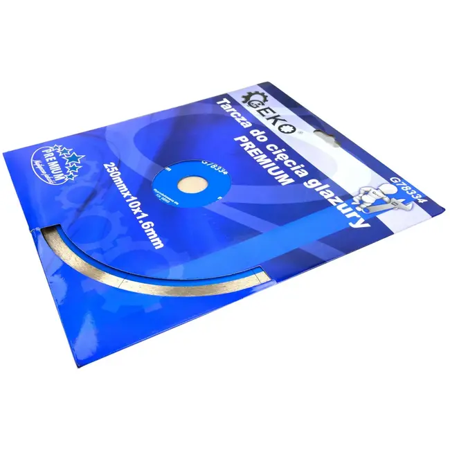 GEKO Diamantschijf - Microsegmenten - Voor porselein en keramiek - 200 mm - 1,6 mm dikte