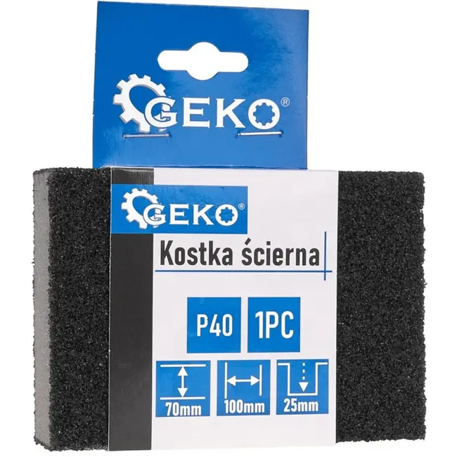 GEKO Schuurblok - Foam - Silicon Carbide - P40 - 70x100x25mm