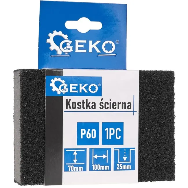 GEKO Schuurblok Foam - Silicon Carbide - P60 - 70x100x25mm - 10 stuks