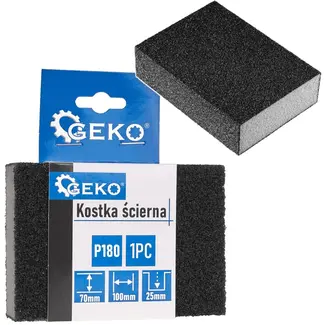 GEKO Schuurblok foam - siliconen carbide - korrel 180 - 70x100x25 mm