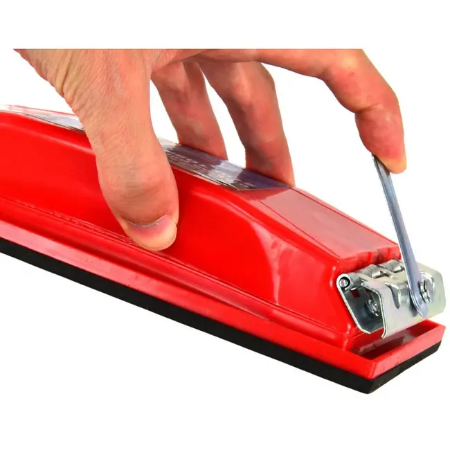 GEKO Handschuurblok - Metalen klemmen - 210x105 mm - Voor contouren en vlakke oppervlakken