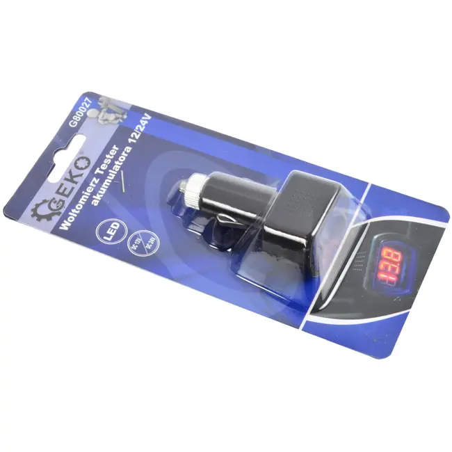 GEKO Spanningsmeter auto - 12V/24V - LSD display - Rood verlicht