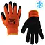 GEKO Acryl gevoerde winterhandschoenen - Latex coating - Slijtvast - Maat 9 - Oranje - 12 stuks