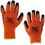 GEKO Acryl gevoerde winterhandschoenen - Latex coating - Slijtvast - Maat 9 - Oranje - 12 stuks