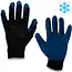 GEKO Winterhandschoenen - Latex gecoat - Slijtvast - Maat 8 - Blauw - 12 stuks