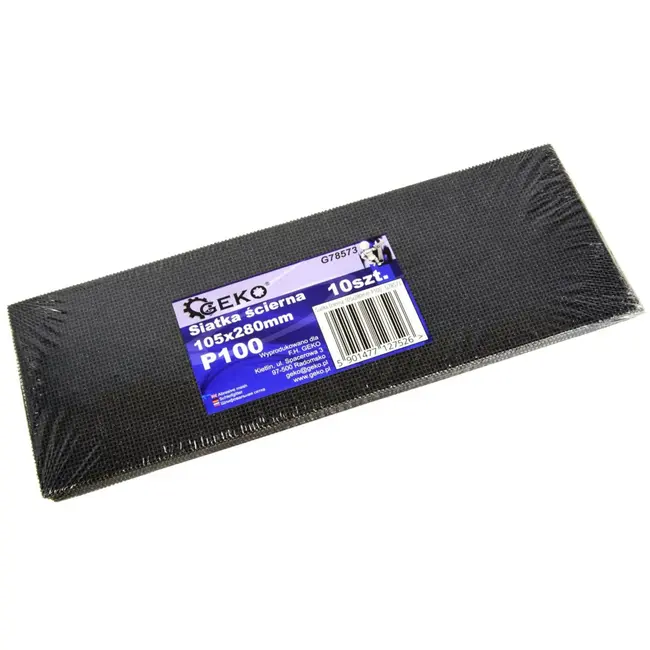 GEKO Schuurgaas - Siliconen Carbide - Waterbestendig - 105x280 mm - Korrel 100 - 10 stuks