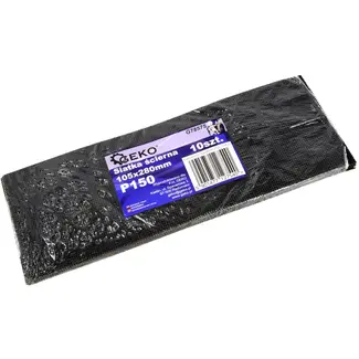 GEKO Schuurgaas - Silicon Carbide - Waterbestendig - 105x280 mm - Korrel 150 - 10 stuks