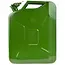 GEKO Verticale metalen jerrycan - 20L - olijfgroen - robuust staal - veilige sluiting