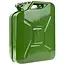 GEKO Verticale metalen jerrycan - 20L - olijfgroen - robuust staal - veilige sluiting