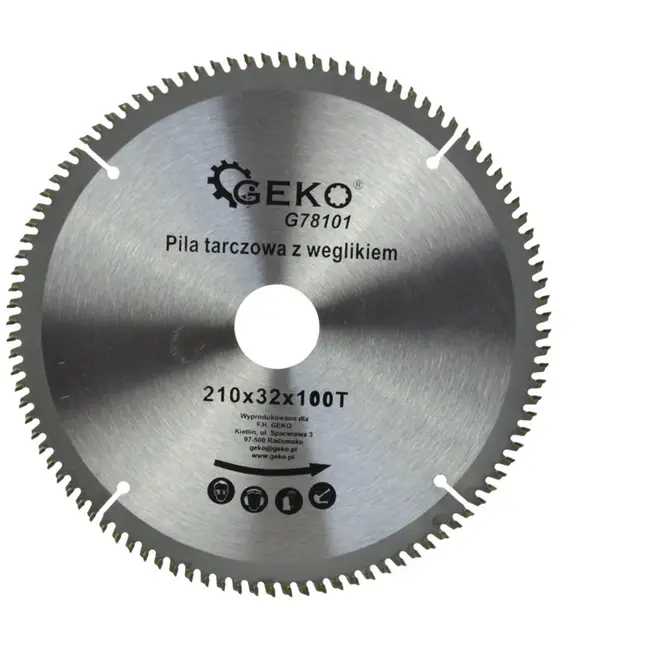 GEKO Zaagblad voor aluminium - 210 mm - 100 tanden - Inclusief reductieringen