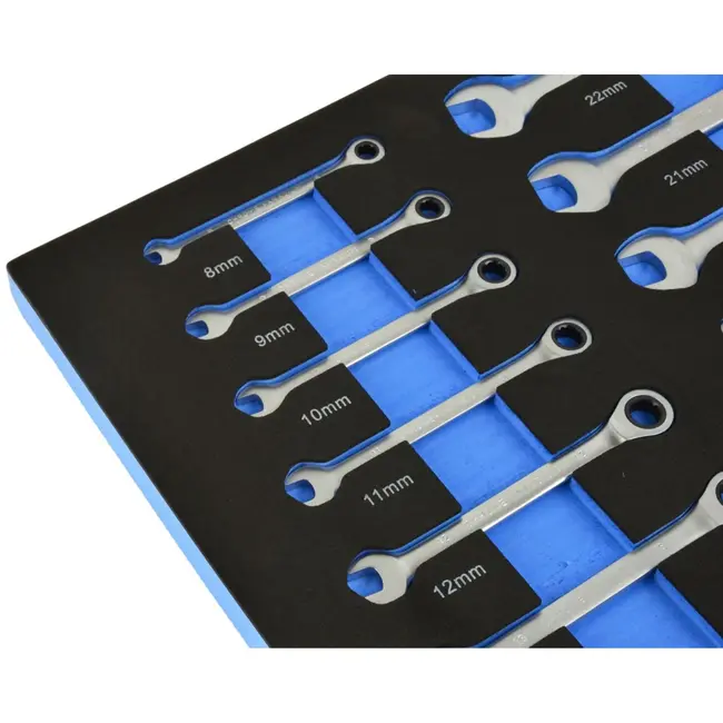 GEKO Ratelsteeksleutelset - 72-tands - 13-delig - 8-22 mm - Chroom Vanadium