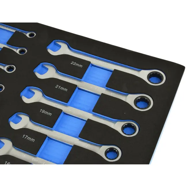 GEKO Ratelsteeksleutelset - 72-tands - 13-delig - 8-22 mm - Chroom Vanadium