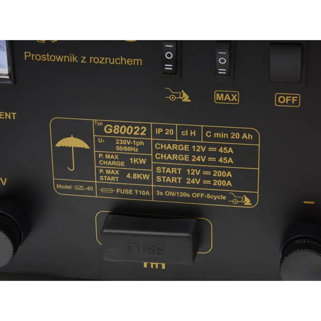 GEKO Acculader - 12/24V - 200A - Ergonomische handgreep - Voor voertuigen 20-400 Ah