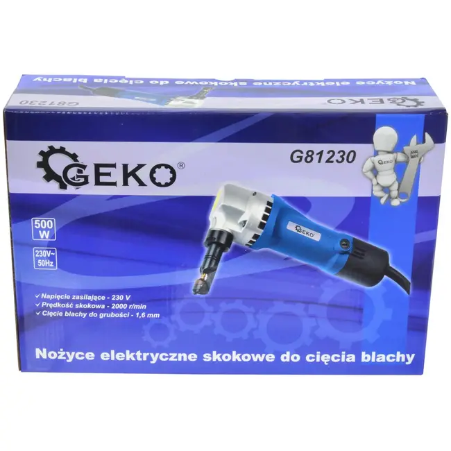 GEKO Elektrische nibbler - precisie snijden - 1,6 mm staal - compact ontwerp