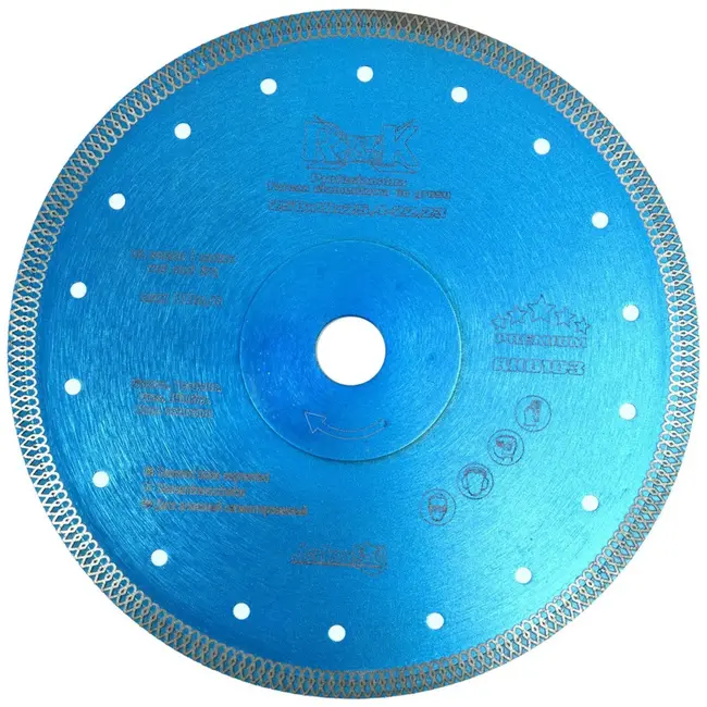 GEKO Diamantzaagblad - Turbo Mesh Rand - Snelle en Nauwkeurige Snede - 250 mm - Voor Droog en Nat Gebruik