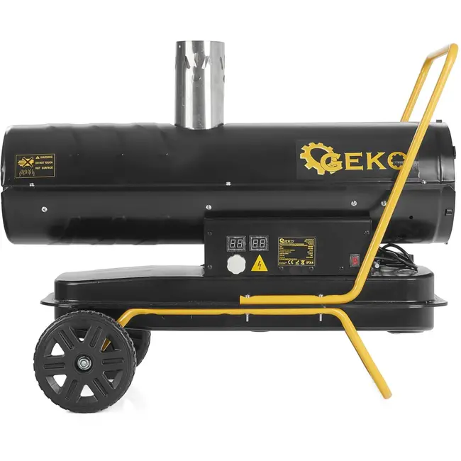 GEKO Indirecte oliegestookte heater - 25kW - mobiel met thermostaat en oververhittingsbeveiliging