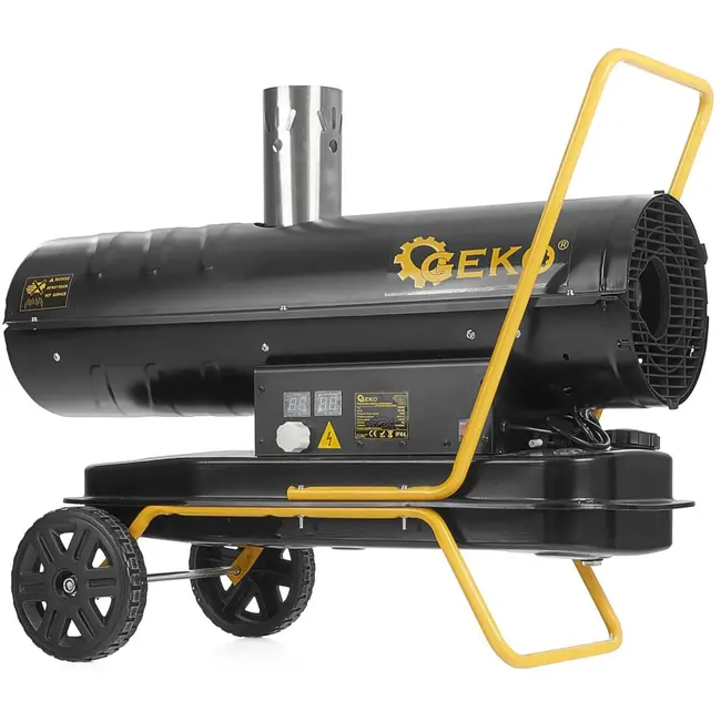 GEKO Indirecte oliegestookte heater - 25kW - mobiel met thermostaat en oververhittingsbeveiliging