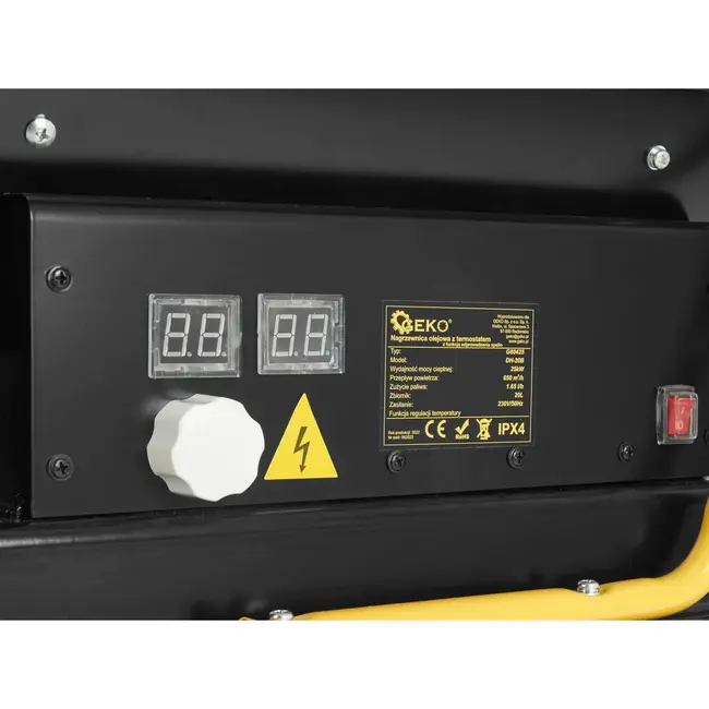 GEKO Indirecte oliegestookte heater - 25kW - mobiel met thermostaat en oververhittingsbeveiliging