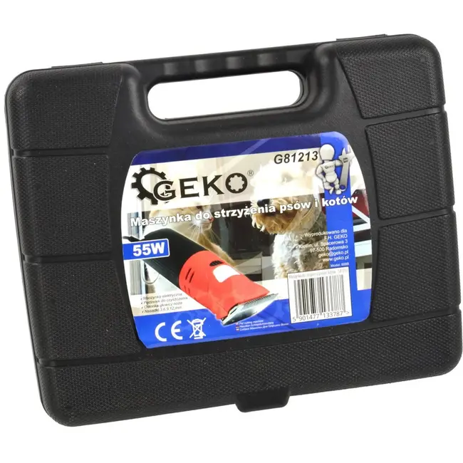 GEKO Elektrische tondeuse voor huisdieren - 55W - Luchtgekoeld - Verstelbare snijlengte - Ergonomisch ontwerp