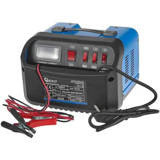 GEKO Acculader met Jumpstart - 12/24V - 20-380Ah - Robuust en Veilig