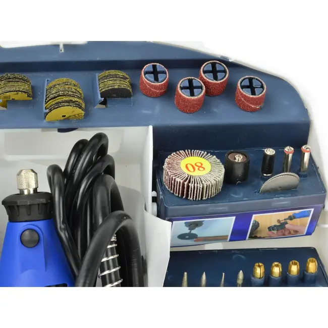 GEKO Rotary tool set - veelzijdig - flexibele as - 300-delig