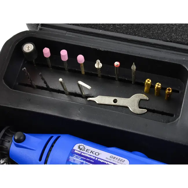 GEKO Rotary tool set - krachtige motor - variabele snelheid - flexibele as - 40-delige accessoireset