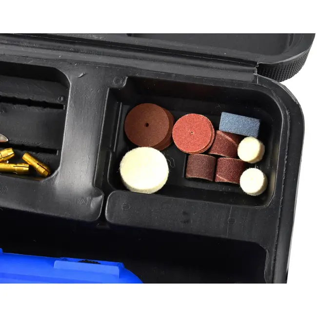 GEKO Rotary tool set - krachtige motor - variabele snelheid - flexibele as - 40-delige accessoireset